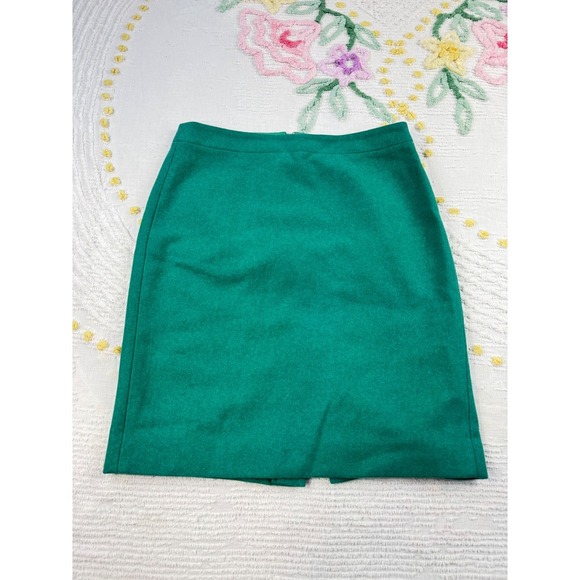 J.Crew Dresses & Skirts - J.Crew Pencil Skirt Women's Size 6 Green Wool Blend Career Business Casual
